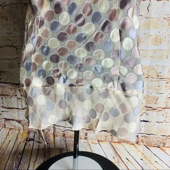 BCBGMaxAzria Polka Dot Silk Blend Blouse - Picture 5 of 8